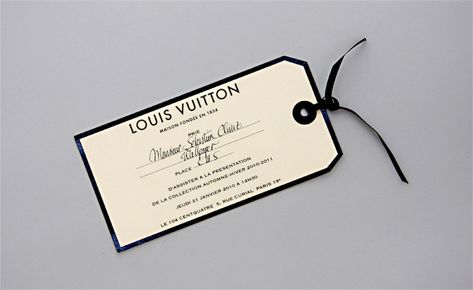 Louis Vuitton Invite Hang Tag Fashion Invitation, Show Invitation, Fashion Show Invitation, Invitation Layout, Wallpaper Interior, 카드 디자인, Wallpaper Magazine, Fashion Wallpaper, Invitation Inspiration