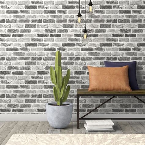 Textured Brick Wallpaper, Faux Brick Wallpaper, Brick Effect Wallpaper, Brick Wallpaper Roll, Faux Brick, Brick Wallpaper, Brick Design, Peel Stick Wallpaper, Accent Wallpaper