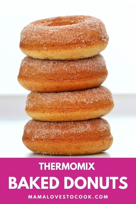 Stack of Thermomix Donuts Sticky Frosting, Thermomix Recipes Dinner, Thermomix Healthy, Thermomix Recipes Healthy, Thermomix Baking, Deserts Easy, Donuts Recipe, Thermomix Desserts, Baked Donuts