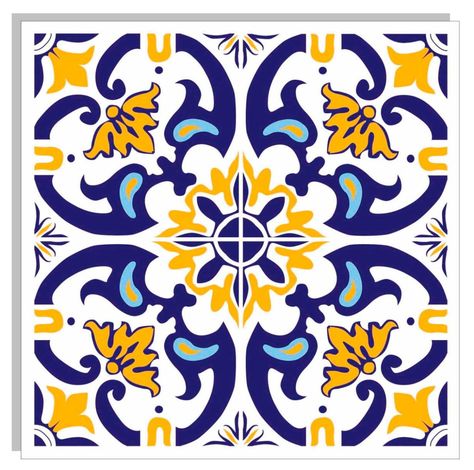 Azulejo ladrilho hidráulico Soyut Sanat Tabloları, Keramik Design, Islamic Art Pattern, Spanish Tile, Tile Print, Art Japonais, Painting Tile, Arte Floral, Ceramic Design