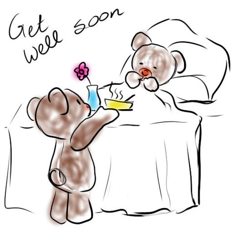 Get Well Soon Cute Cartoon, Get Well Pictures, Get Well Soon Funny, Get Well Soon Images, Sick Emoji, Teddy Bear Sketch, Well Quotes, Get Well Soon Quotes, Hope Youre Feeling Better