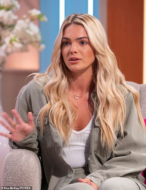 X Factor star Louisa Johnson shows off her toned physique in a skimpy cream thong bikini in Ibiza | Daily Mail Online Halter Neck Swimwear, Louisa Johnson, Toned Physique, Tana Mongeau, London Party, Caroline Flack, X Factor, Talent Show, Forever Young