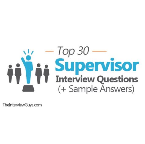 Top 30 Supervisor Interview Questions For 2020 (+ Sample Answers  #interviewtips #interviewquestions #jobsearch Leadership Interview Questions, Supervisor Interview Questions, Management Interview Questions, Top Interview Questions, Best Interview Questions, Behavioral Interview Questions, Ceo Interview, Behavioral Interview, Job Interview Preparation