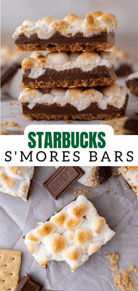 These s'mores bars are the ultimate Starbucks copycat recipe made with a buttery graham cracker crust, milk chocolate, and toasted marshmallows. Fleabag Quotes, Smores Bar Recipe, Crumble Cookie, S Mores Bars, Smore Recipes, Copycat Starbucks, Quick Dessert Recipes, Copycat Starbucks Recipes, S'mores Bar