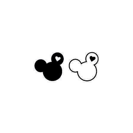 Mickey Mouse Tattoo Minimalist, Mickey Silhouette Tattoo, Small Mickey Mouse Tattoo Simple, Mickey Mouse Ears Tattoo, Mickey Mouse Outline Tattoo, Mickey Ear Tattoo, Mickey Head Tattoo, Mickey Ears Tattoo, Simple Disney Tattoos