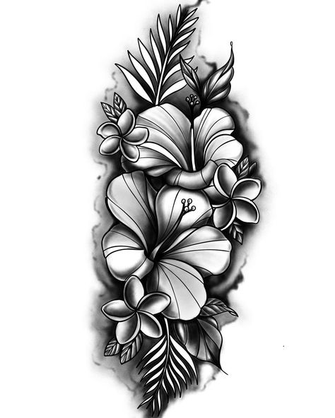 Got a cool design available for the taking if anyone is interested. Lets make it happen 😁 #559tattoos #downtownvisalia #flowertattoo Flower Tattoo Men Arm, Tropical Flower Tattoo, Tropical Tattoos, Tattoo Japonais, Tropical Flower Tattoos, Plant Tattoos, 2024 Tattoo, Tropical Tattoo, Flowers Tattoos