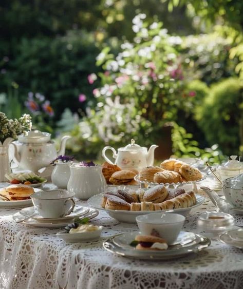 Garden Tea Party Aesthetic, Afternoon Tea Aesthetic, Tea Party Aesthetic, Fancy Tea Party, High Tea Wedding, Pure Aesthetic, Fancy Tea, Ideas Fiesta, French Tea