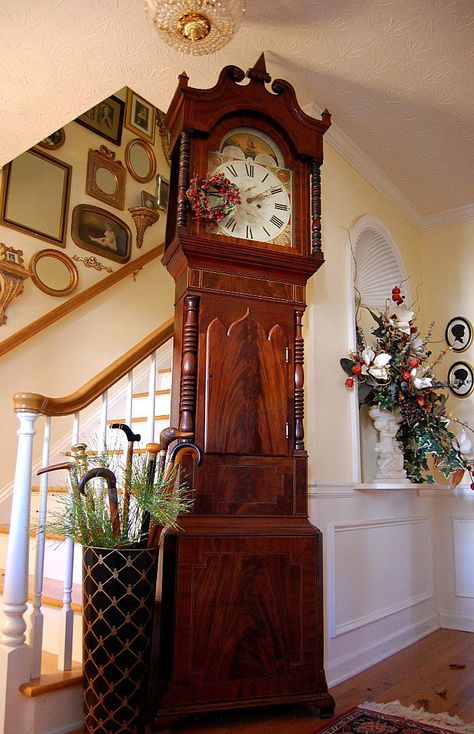 Foyer Ideas Entryway, Painting Trim White, Yellow Paint Colors, Foyer Ideas, Entry Stairs, New Paint Colors, Painted Desk, Neutral Paint Colors, Benjamin Moore Colors