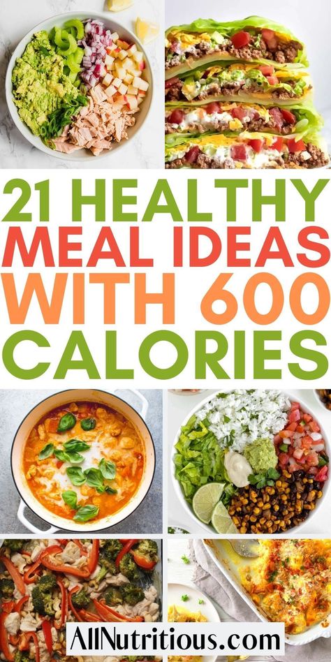 These healthy 600 calorie meals can help you follow your healthy diet and help you maintain a healthy weight. You can easily incorporate these high calorie meals into your healthy eating meal plan and enjoy more delicious healthy recipes. Calorie Smart Recipes, 600 Calorie Meals Recipes, Easy 600 Calorie Meals Recipes, Healthy 600 Calorie Meals, Meals With Calories Listed, 550 Calorie Meals, Healthiest Meals Clean Eating, Dinners Under 600 Calories Easy Recipes, Healthy Hardy Meals