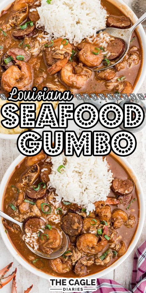 New Orleans Seafood Gumbo, Louisiana Seafood Gumbo, Comfort Food Healthy, Gumbo Recipe Easy, Seafood Gumbo Recipe, Louisiana Seafood, Southern Comfort Food, Cajun Dishes, Cajun Creole Recipes