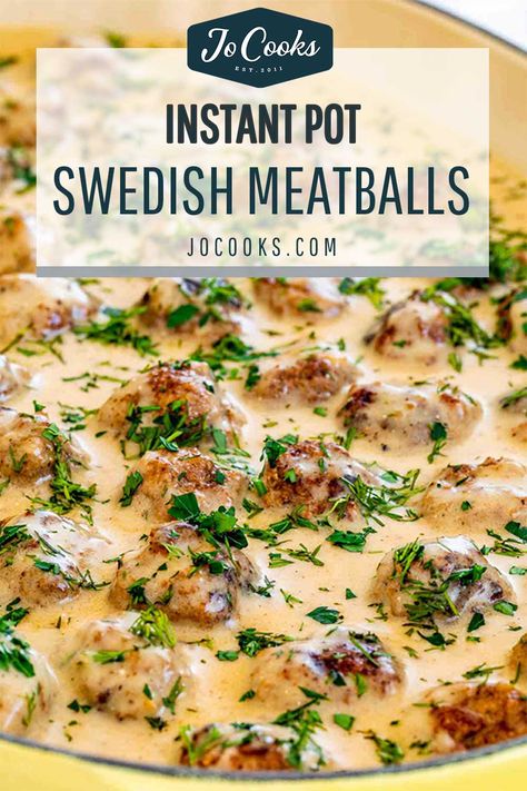 This easy Instant Pot Swedish Meatballs recipe paired with a creamy sauce is family friendly and perfect for a quick weeknight meal. Learn how to make authentic and classic Swedish meatballs with this tried and true recipe! #instantpot #swedishmeatballs #meatballs #recipe Pressure Cooker Swedish Meatballs, Pressure Luck Recipes Instant Pot, Swedish Meatballs Instant Pot, Instant Pot Swedish Meatballs, Beef And Pork Meatballs, Swedish Meatballs Recipe, Swedish Meatballs Easy, Multi Cooker Recipes, Recipes Using Ground Beef