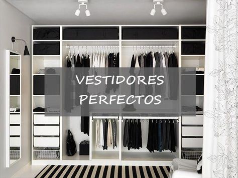 Da igual si tienes mucho o poco espacio, te contamos cómo montar un vestidor en casa. Ideas De Closets, Modern House Design Interior, Deco Bedroom, Wardrobe Design Bedroom, Ikea Pax, Custom Closet, Bedroom Wardrobe, Wardrobe Design, Closet Bedroom