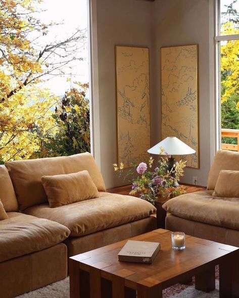 Vibrant Living Room, Day Dreaming, Leaves Fall, Japanese Maple, Living Room Colors, Living Room Inspo, Couches Living Room, Room Colors, Clematis