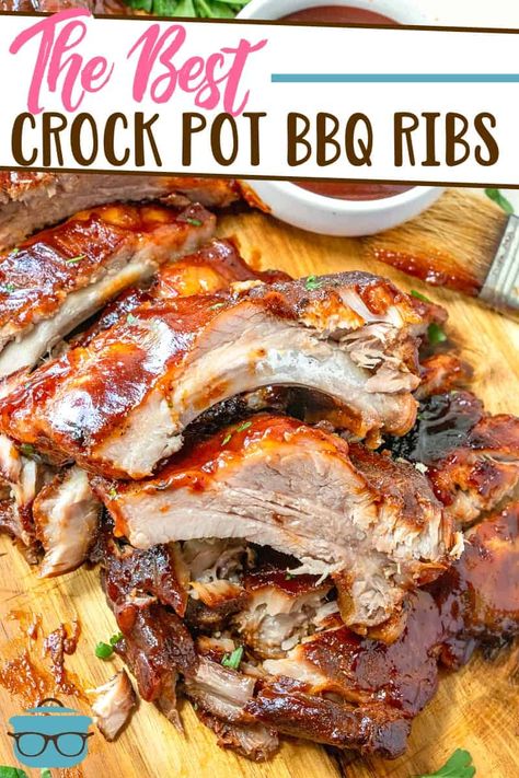 Crock Pot Bbq Ribs, Ribs Crock Pot, Crockpot Pork Ribs, Crock Pot Ribs, Crock Pot Bbq, Crockpot Ribs, Country Cook, The Country Cook, Crockpot Pork