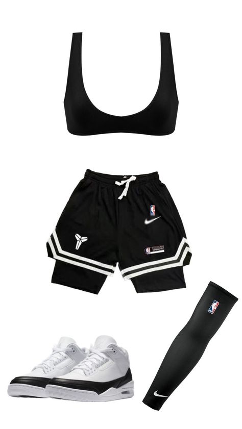 Athletic Aesthetic Outfits, Basketball Shorts Women Outfit, Athletic Aesthetic, Gymwear Outfits, Fitness Wear Outfits, Basketball Clothes, Body Outfit, Shoes Outfit Fashion, Nike Fit