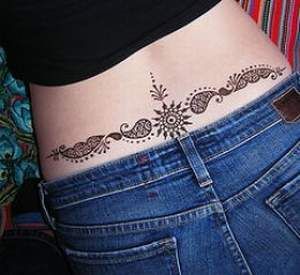 but on my ankle Back Henna, Back Tattoos Spine, Lower Back Tattoo Designs, Tattoo Son, Tato Henna, Girl Back Tattoos, Henna Body Art, Best Tattoos For Women, Latest Tattoos