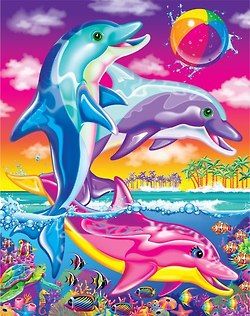 Lisa Frank Wallpaper | nakimahw my sea and sky Lisa Frank Folders, Dolphin Painting, Lisa Frank Stickers, School Folders, Dolphin Art, 90s Childhood, Lisa Frank, The Good Old Days, A Rainbow