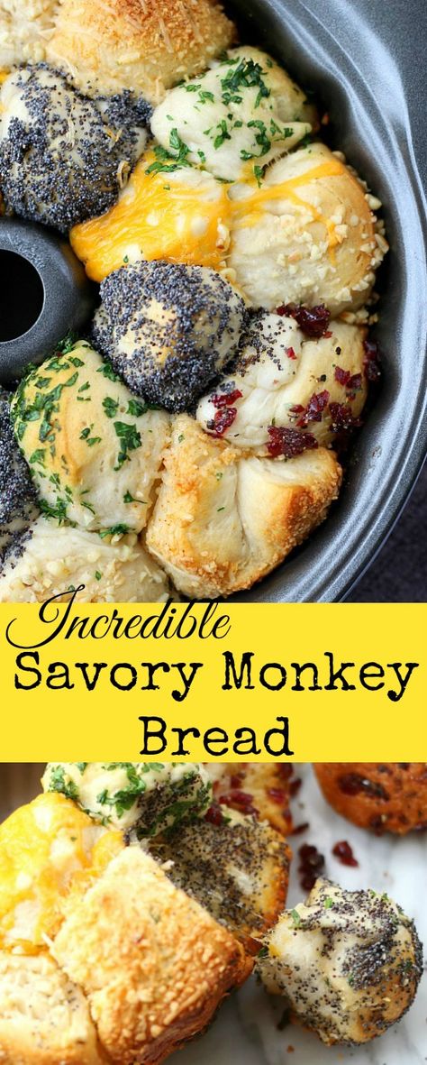 Types Of Breads, Crazy Dough, Savory Monkey Bread, Canned Biscuits, Cloud Bread, Types Of Bread, Monkey Bread, Dough Recipe, Naan