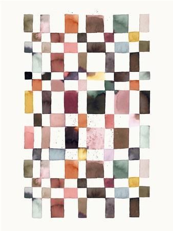 'Checker Watercolor' Art Print - Ninola Designs | Art.com Screen Printed Designs, Bar Art Prints, Checkered Wall Art, Checkered Art, Data Art, Painted Frames, Print Design Trends, Upper House, Hand Painted Frames