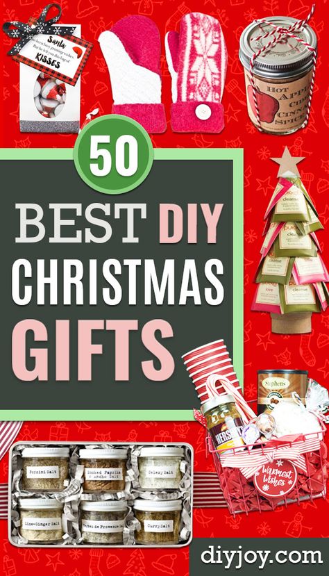 DIY Christmas Gifts - Easy Handmade Gift Ideas for Xmas Presents - Cheap Projects to Make for Mom, Dad, Boyfriend, Girlfriend, Husband, Wife #diygifts #christmasgifts Best Diy Christmas Gifts, Easy Handmade Gifts, Handmade Gift Ideas, Gifts To Make, Diy Gifts For Mom, Cheap Christmas Gifts, Creative Diy Gifts, Diy Gifts For Him, Easy Christmas Gifts