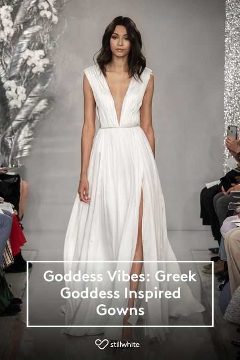 Grecian Dress Goddesses, Modern Greek Goddess Outfits, Greek Goddess Dresses, Greek Goddess Wedding Dress, Greek Goddess Outfit, White Goddess Dress, Goddess Dresses, Goddess Wedding Dress, Grecian Wedding Dress