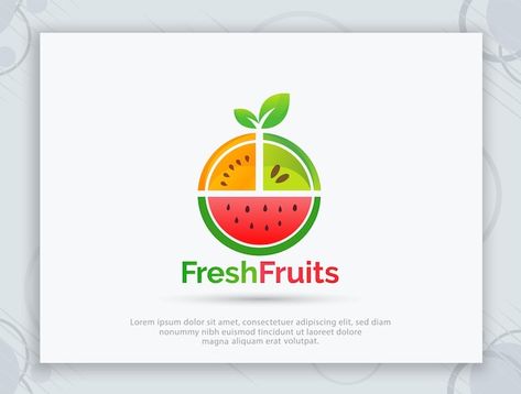 Vector fresh fruits vector logo design | Premium Vector #Freepik #vector #citrus #orange-fruit #orange #natural-juice Fruits Vector, Natural Juice, Fruit Logo, Fruit Orange, Fruit Vector, Vector Logo Design, Floral Logo, Orange Fruit, Fresh Fruits