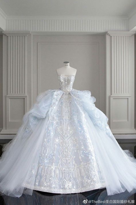 Cinderella Wedding Dresses, Cinderella Wedding Dress, Princess Dress Fairytale, Blue Wedding Gowns, Wedding Dresses 2024, Quinceanera Dresses Blue, Blue Ball Gowns, Pretty Quinceanera Dresses, Sparkle Wedding Dress