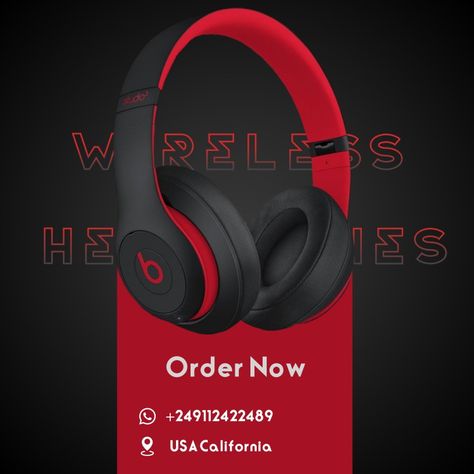 Headphones Poster Design, Headphone Ads, Headphone Poster, Personal Investigation, Poster Template Design, Headphones Design, Food Advertising, Best Headphones, Products Design