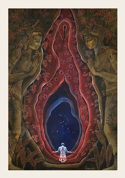 Yoni - At the Sacred Entrance Art: Laurie Lardinois, “Yoni - At the Sacred Entrance” LaurieHealingART Feminine Spiritual Art, Sacred Feminine Art, Butterfly Art Painting, Psy Art, Energy Art, Goddess Artwork, Sacred Feminine, Feminine Art, Print Painting