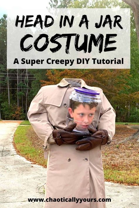 Headless Costume Diy, Easy Diy Costumes For Kids, Boys Scary Halloween Costumes, Easy Halloween Costumes For Kids, Headless Costume, Diy Costumes For Boys, Funny Kid Costumes, Head In A Jar, Costumes 2023