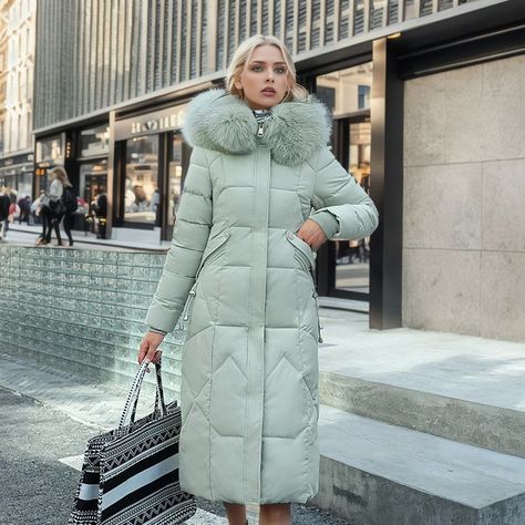 Long puffer coat outfit