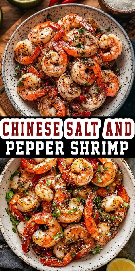 Enjoy restaurant-style Chinese Salt and Pepper Shrimp at home! 🍤 This quick and flavorful recipe is perfect for seafood lovers and Asian food enthusiasts. #SeafoodRecipes #ChineseShrimp #SaltAndPepper #DinnerIdeas Pepper Shrimp Chinese, Salt Pepper Shrimp, Pepper Shrimp Recipe, Baked Shrimp Recipes, Gluten Free Chinese, Salt And Pepper Shrimp, Pepper Shrimp, Crispy Shrimp, Shrimp Recipes For Dinner