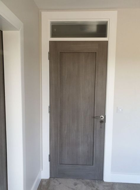 Transom Door, Small House Interior, Small House Interior Design, Grey Doors, Wooden Door Design, Internal Doors, Fan Light, Wooden Doors, Interior Design Kitchen