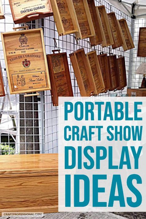 Portable craft show display ideas using grid walls. #craftshow #craftbusiness #creativebusiness Craft Show Display Ideas, Show Display Ideas, Craft Show Table, Pop Up Display, Vendor Booth Display, Craft Fair Booth Display, Pegboard Display, Craft Show Booths, Craft Market Display