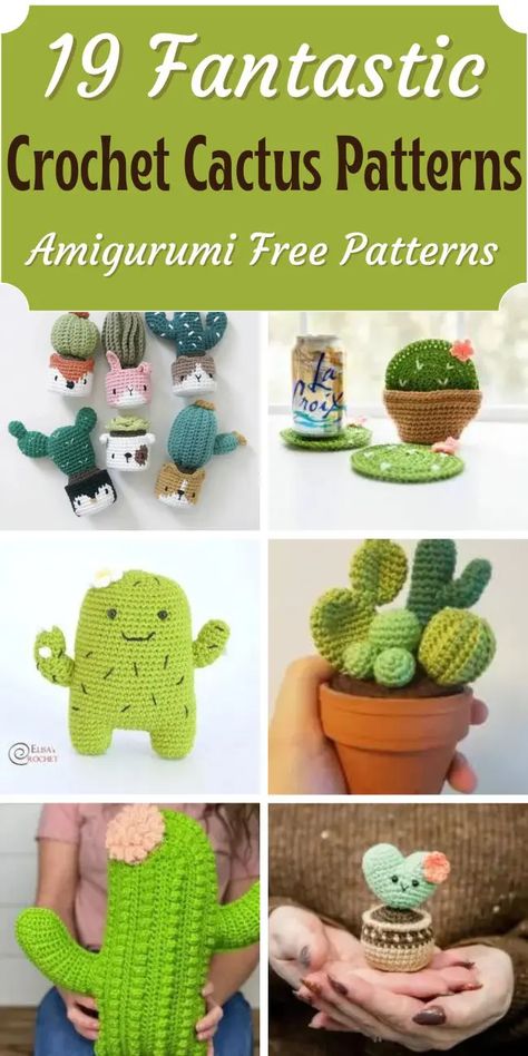 The patterns use some standard stiches, but also introduce different textured stitches that are used to create the cactus shape which can be a fun challenge for both beginners and advanced crocheters alike. There are both free and paid cacti patterns for you to choose. Cactus Amigurumi Free Pattern, Cactus Crochet Pattern Free, Crochet Cactus Pattern, Crocheted Plants, Crochet Cactus Free Pattern, Crocheted Cactus, Plants Crochet, Crochet Gnomes Pattern Free, Crochet Craft Fair