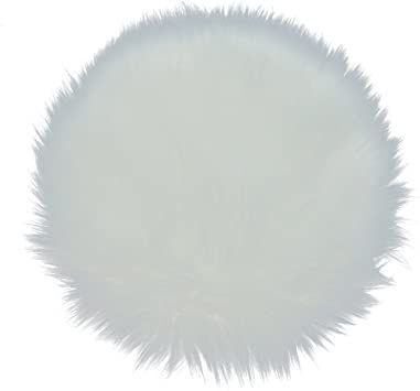 Pomeat 12 Inches Soft Faux Sheepskin Round Shaggy Shag Area Rugs White Fluffy Living Room Carpet Mini Small Size Fit for Photographing Background of Jewellery Rugs For Office, Fluffy Living Room, Area Rugs For Bedroom, Halloween Christmas Tree, Faux Cowhide, Shag Carpet, Stool Covers, Living Room Rugs, Rugs For Bedroom