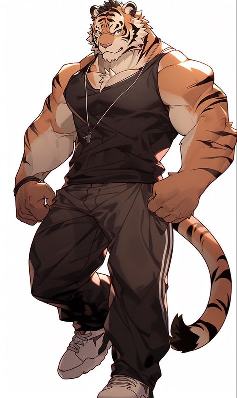 Tiger Art, Cartoon Man, Fantasy Creatures Art, Animal Sketches, Anime Dragon Ball Super, Arte Animal, Art Poses, Picture Collection, Fantasy Clothing