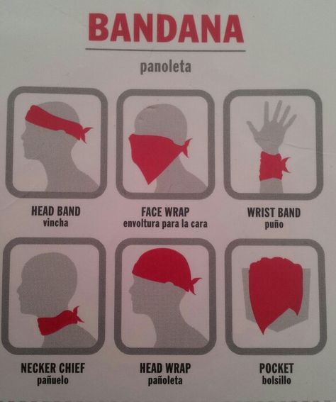 (some) Different ways to tie a bandana! Types Of Bandana Styles, Bandana Color Meaning, Different Ways To Style Bandana, Different Ways To Tie A Bandana, How To Bandana, Bandana Ideas To Wear, How To Fold A Bandana, How To Tie Bandana On Head, Ways To Tie Bandana