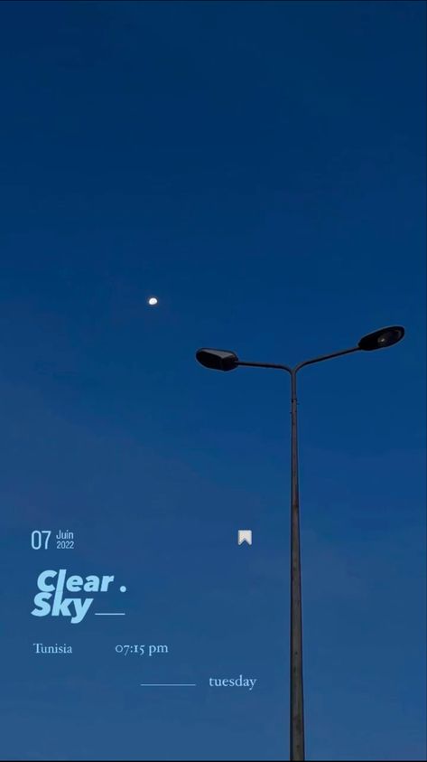 An instagram aesthetic story showing a street light with a blue clear sky and a full moon Street Light Captions Instagram, Lights Caption Instagram, Streetlight Aesthetic, Light Captions, Sky Captions, Aesthetic Captions, Architecture Drawing Art, Highlight Icons, Clear Sky