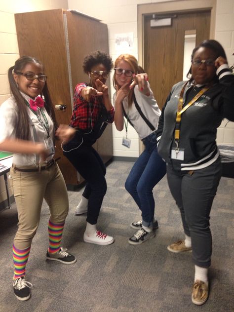 Nerd day!!! Nerd Day Outfits Spirit Week For Women, Nerdy Outfits For School Spirit Week, Nerd Outfits Spirit Week, Nerd Outfit, Meme Outfit Spirit Week, Meme Day Outfits Spirit Week Funny, Nerd Costume, Nerd Outfits, Spirit Week