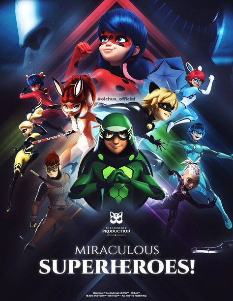 Miraculous Superheroes | Poster Ladybug Und Cat Noir, Tikki Y Plagg, Ladybug And Cat Noir, Ladybug Wallpaper, Miraculous Wallpaper, Miraculous Ladybug Memes, Miraculous Ladybug Wallpaper, Marinette And Adrien, Tyler Posey