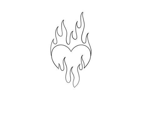 Fogo Tattoo, Fire Heart Tattoo, Heart With Flames, Drawing Of A Heart, Tattoo Fire, Flame Heart, Love Heart Tattoo, 10 Tattoo, Bookish Tattoos