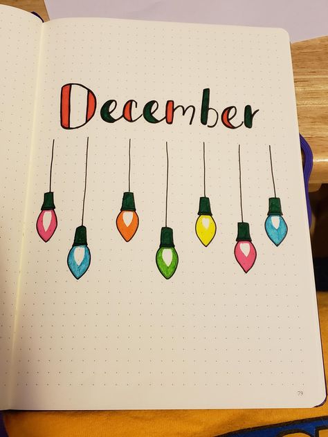 December Cover Page, Bullet Journal Titles, Xmas Drawing, December Bullet Journal, Bullet Journal Mood Tracker Ideas, Bullet Journal Paper, Diy Xmas Gifts, Bullet Journal Mood, Instagram Gift