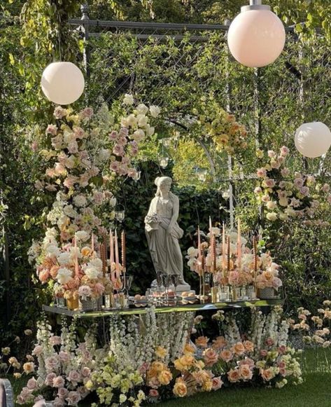 Vincenzo Dascanio, Wow Wedding, Greek Garden, Baroque Wedding, Enchanted Garden Wedding, Diy Photo Backdrop, Pastel Theme, Event Bar, Garden Theme Wedding