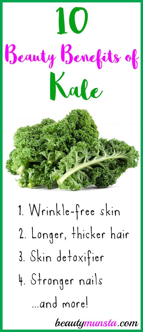 These incredible beauty benefits of kale promote a clear complexion, longer hair and stronger nails! Read on to find out more! Kale is a popular, and dare I say it, trendy leafy green added to the famous Green juices & smoothies that promote weight loss, increased energy and more! It is very nutrient rich – … Kale Benefits, Benefits Of Kale, Kale Benefits Health, Carrier Oils For Skin, Green Juice Smoothie, Thicker Stronger Hair, Green Juices, Stronger Nails, Wrinkle Free Skin