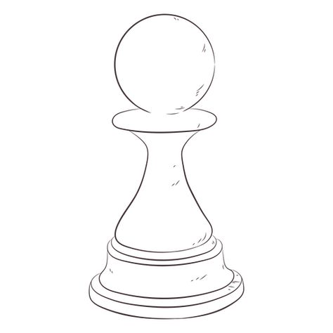 Pawn chess piece line art PNG Design Chess Pieces Drawing, Pawn Tattoo, Chess Piece Drawing, Chess Drawing, Chess Piece Tattoo, Pawn Chess, Chess Tattoo, Queen Tattoo, Cartoon Style Drawing