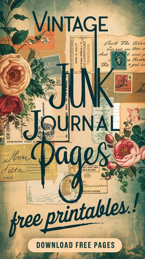 Looking for junk journal inspo aesthetic ideas? Discover 21 creative junk journal prompts to spark your creativity! This post includes free vintage junk journal printables, perfect for layering, collaging, or crafting beautiful junk journal pages. Get inspired with these unique ideas and start designing today! Junk Journal Prompts, Journal Inspo Aesthetic, Junk Journal Inspiration, Journal Printables Free, Junk Journal Printables, Vintage Paper Printable, Smash Book Pages, Journal Elements, Free Vintage Printables