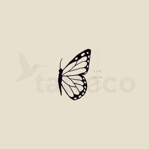 Half butterfly temporary tattoo. Nº of tattoos 3 Size 1.3 in / 3.4 cm (height) Half Of A Butterfly Tattoo, Face Tattoos For Women On Arm, Sideways Butterfly Tattoo, Little Turtle Tattoo, Half Butterfly Tattoo, Lilly Tattoo Design, Butterfly Wing Tattoo, Butterfly Temporary Tattoo, Half Butterfly