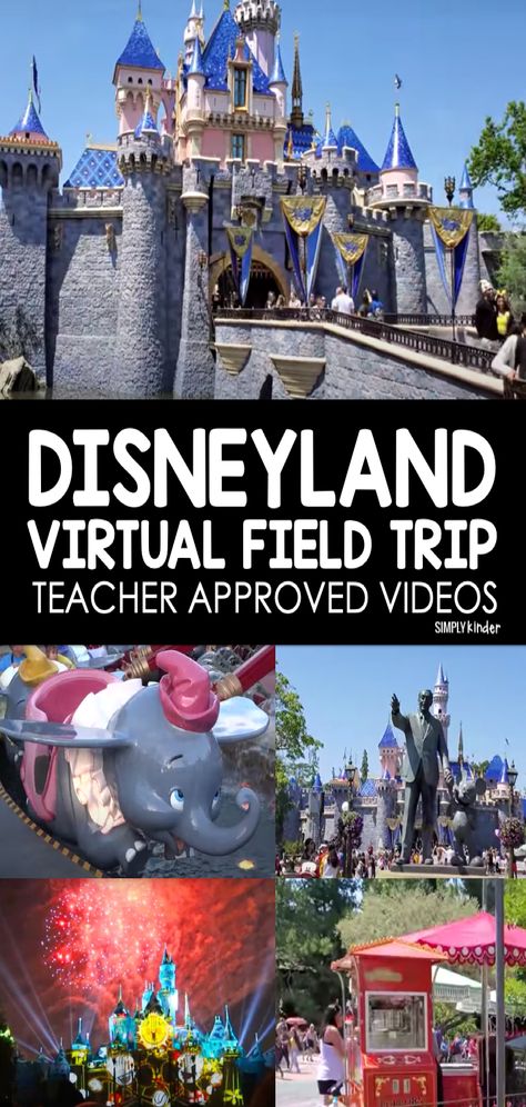 Disneyland is one of our favorite places to visit as a family and so it is only fitting we help teachers have a virtual field trip there. In this article we will load you up with videos to visit Disneyland with your students. Many videos are long, so we suggest you show the parts yo love the most! Disney Camping, Disney Activities, Disney Classroom, Trip To Disneyland, School Field Trip, Fun Classroom Activities, End Of Year Activities, Classroom Transformation, Virtual Field Trips