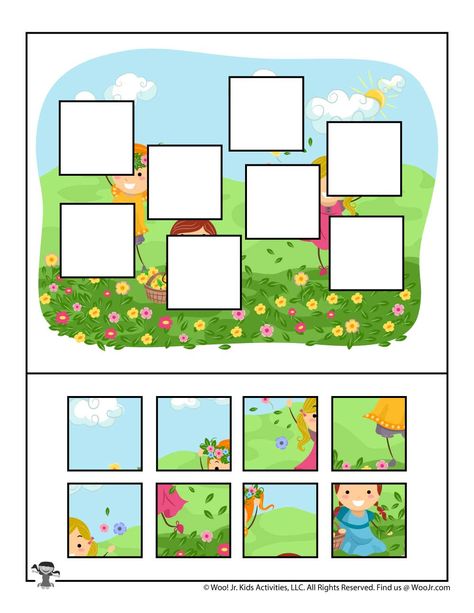 Cut And Paste Activities For Kids, Spring Worksheets Preschool, Spring Worksheet, Cut And Paste Worksheets, Kids Worksheets Preschool, Preschool Colors, Learning Worksheets, Visual Perception, Coding For Kids